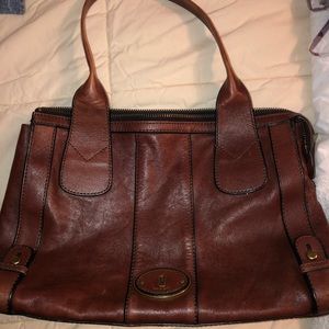 Fossil Brown Leather Handbag